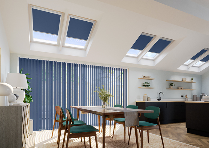 Blackout Roller, Navy (Blackout) - Loft Blind - Image 6